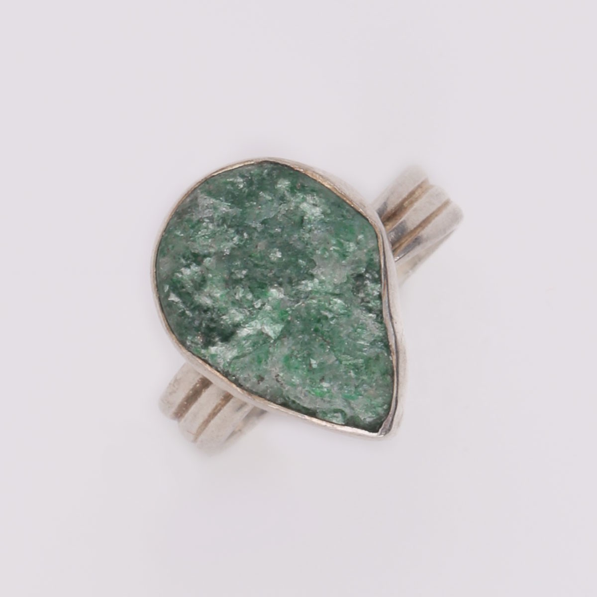 Green Turquoise Ring | Pear Shape Silver Ring 3