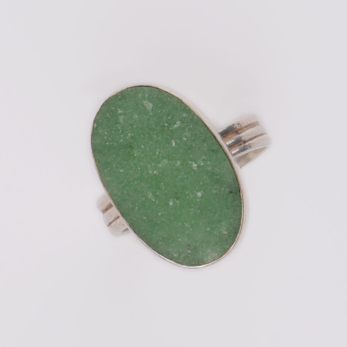 Turquoise Flat Ring | Silver Oval Ring 3
