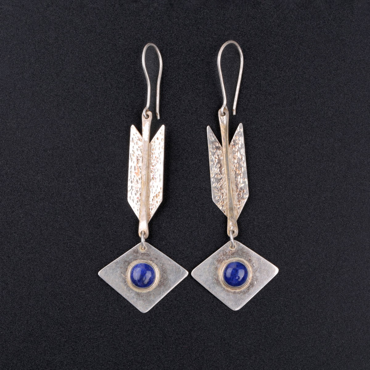 Lapis Hook Earrings | Dangle Silver Earrings 1
