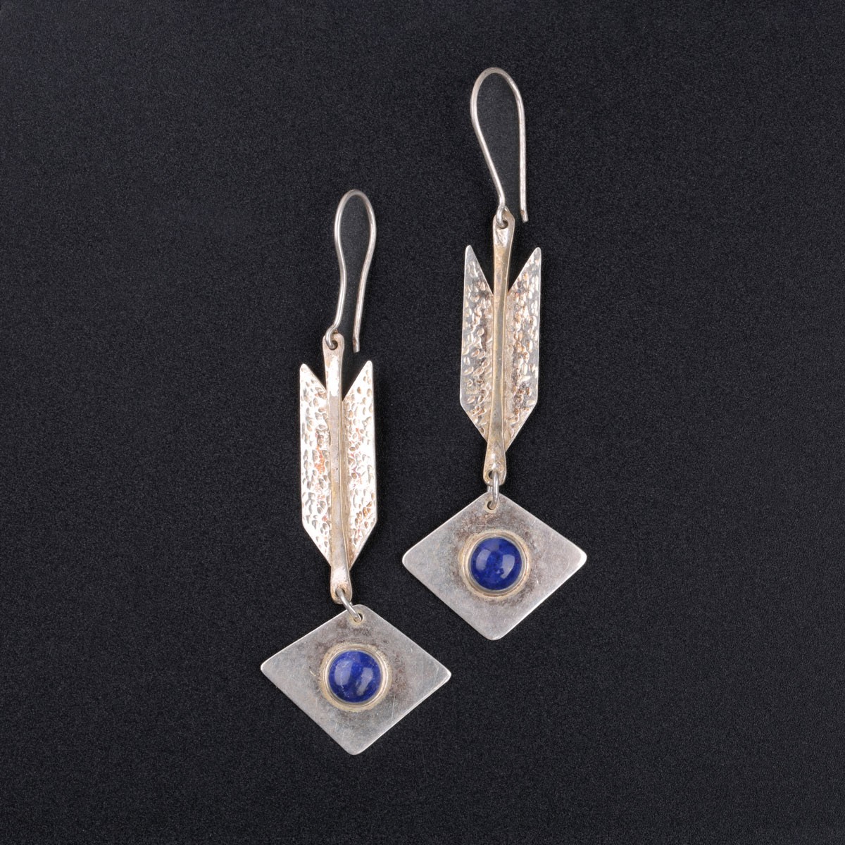 Lapis Hook Earrings | Dangle Silver Earrings 2