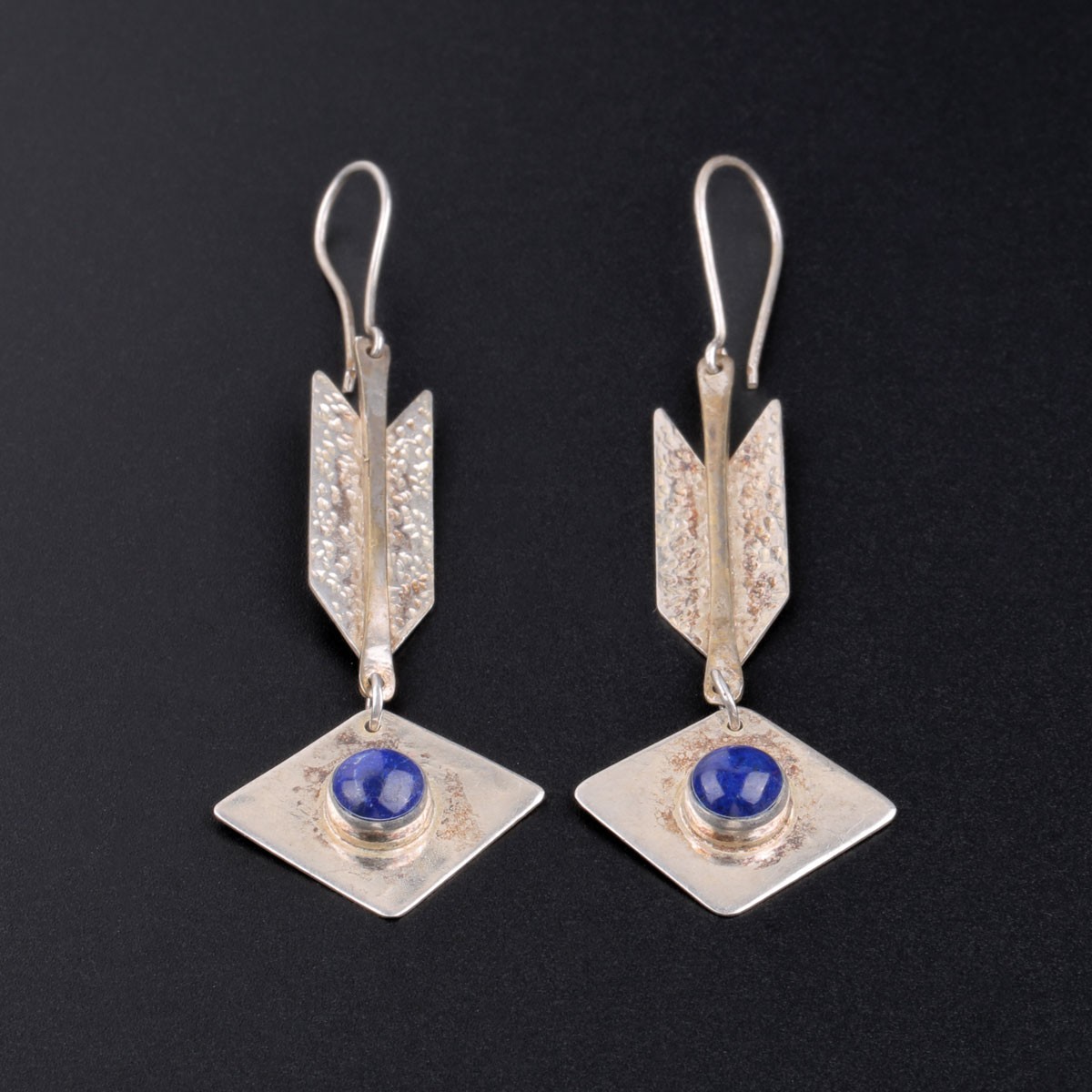 Lapis Hook Earrings | Dangle Silver Earrings 3