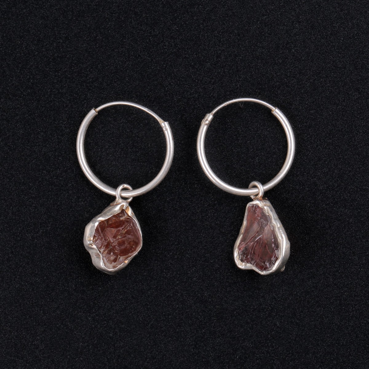 Ruby Stone Earrings | Hoop Earrings 1