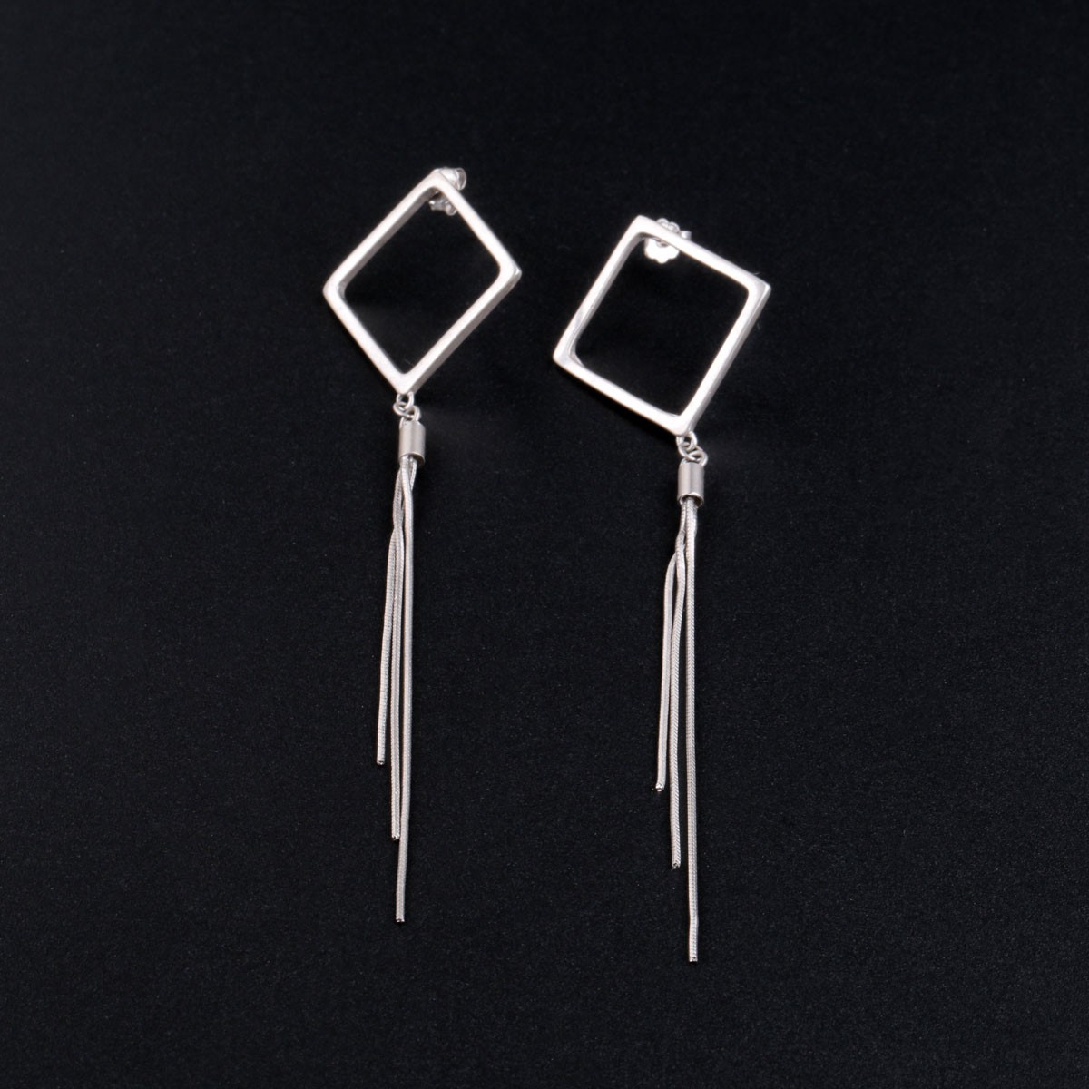 Silver Shoulder Earings | Drop Multi-Strand Earrings  3