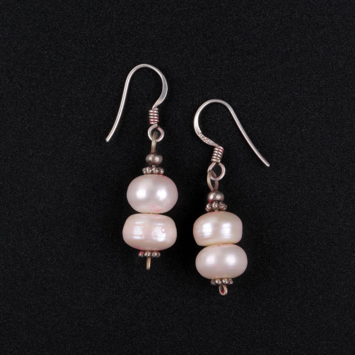 Pearl Matching Earrings & Ring | Silver Dangle Earrings With Ring 4