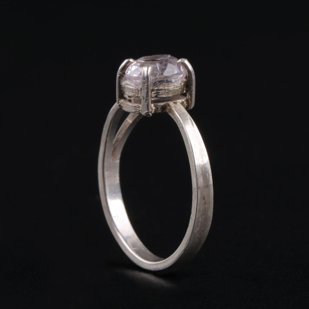 Silver Kunzite Ring | Split Ring 1