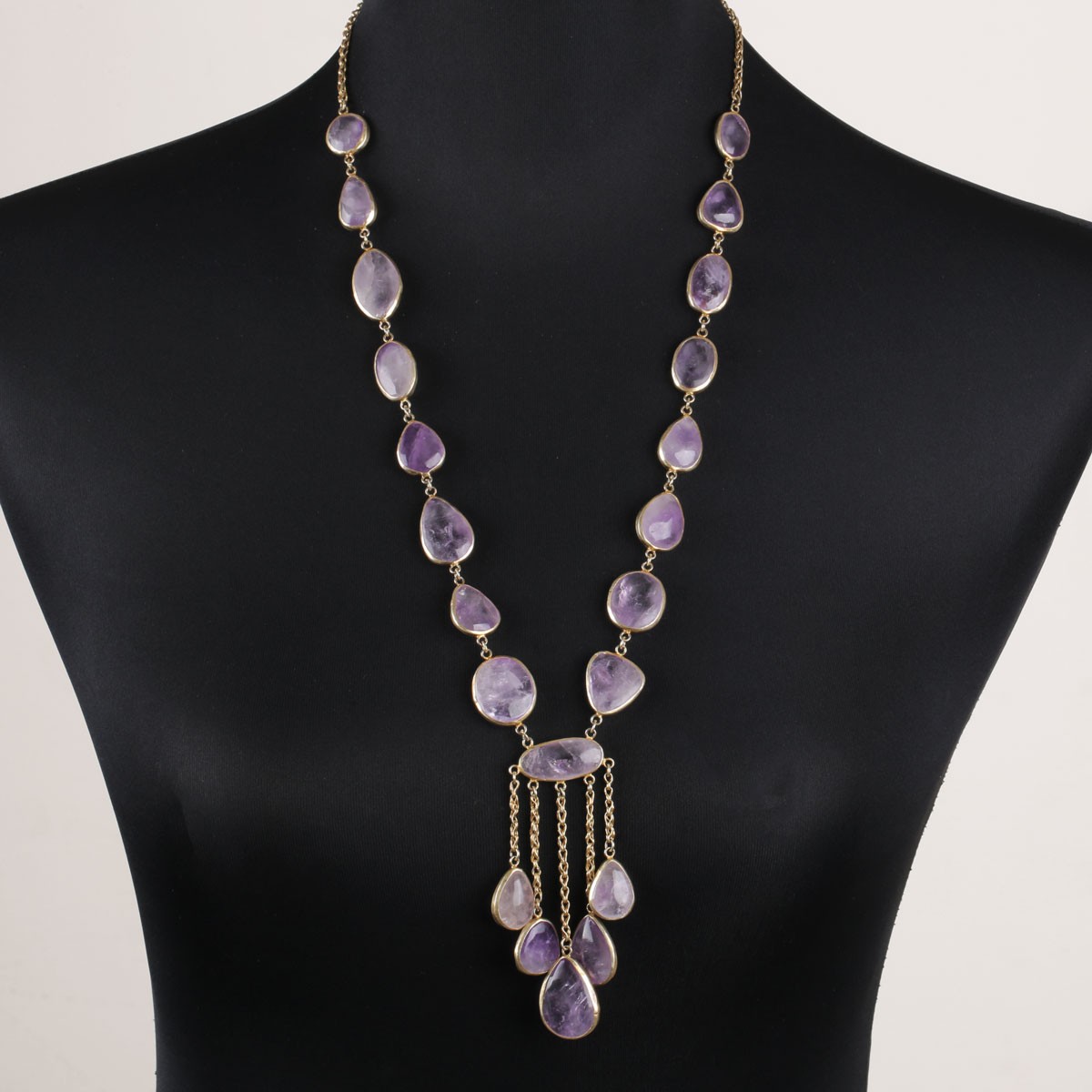 Garnet Drippy Necklace | Gem Strand Necklace 1