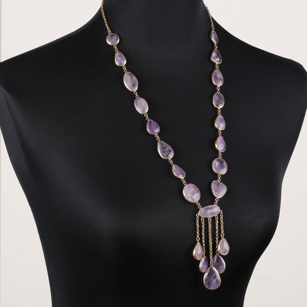 Garnet Drippy Necklace | Gem Strand Necklace 2