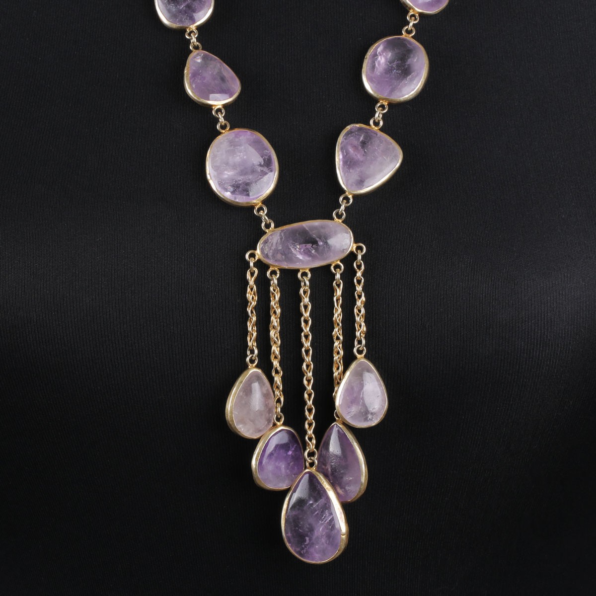 Garnet Drippy Necklace | Gem Strand Necklace 3