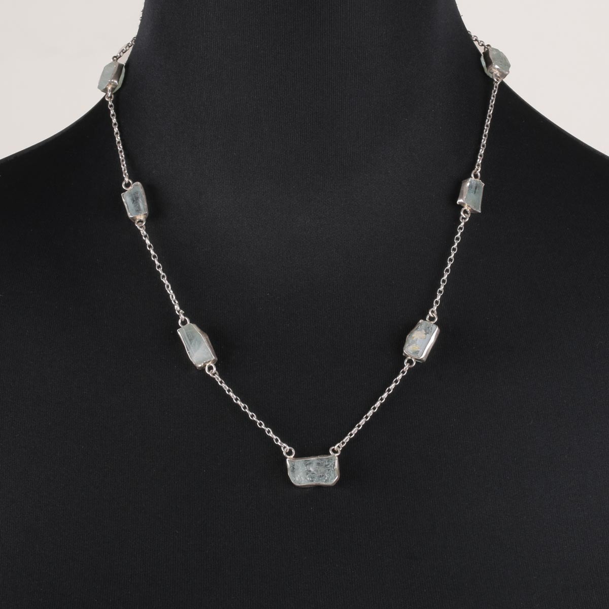Topaz Silver Necklace | Station Pendant 1