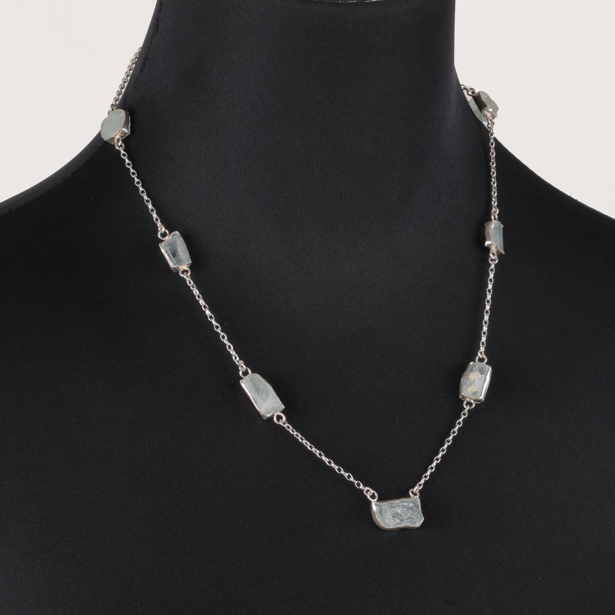 Topaz Silver Necklace | Station Pendant 2