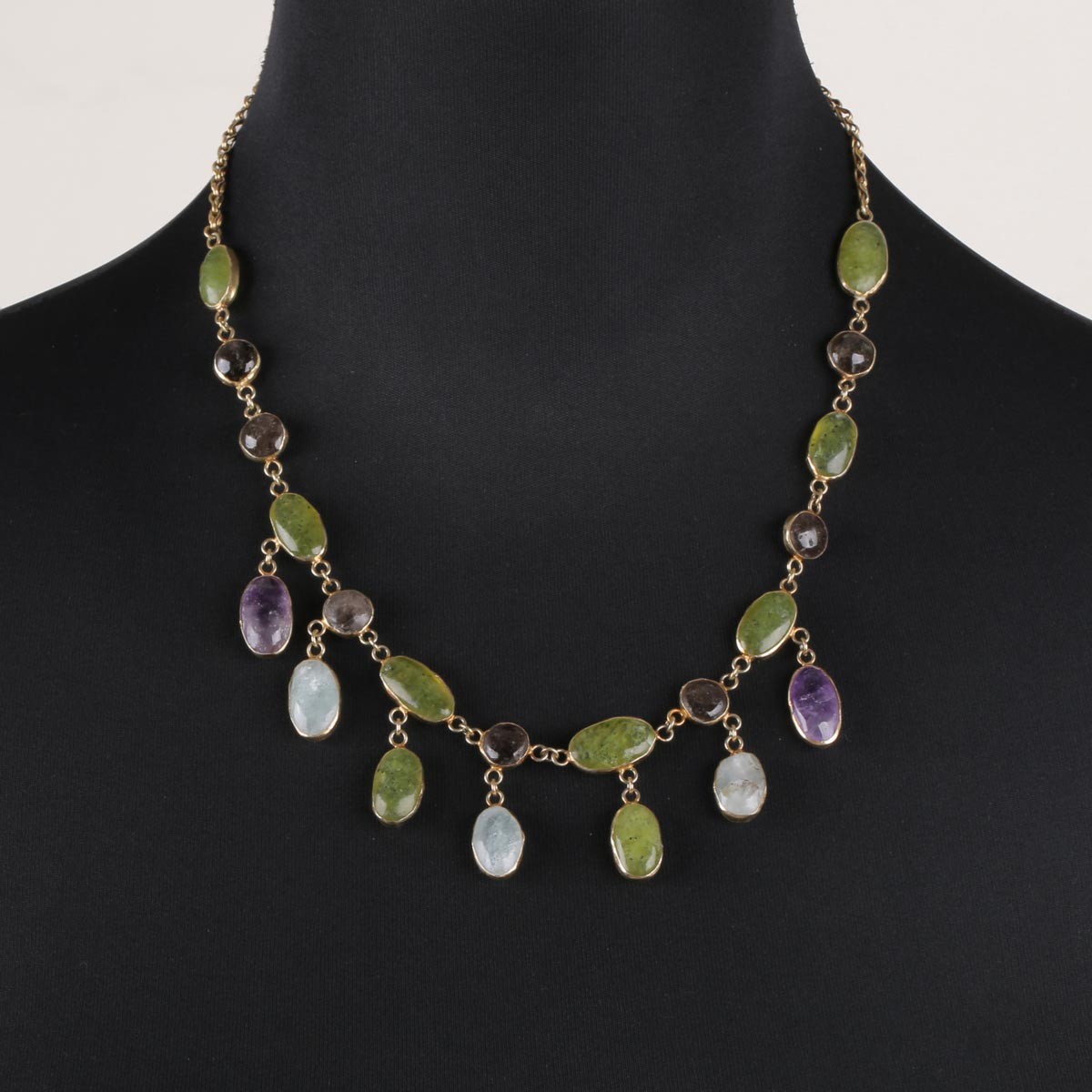 Agate Drippy Necklace | Multi-Stone Bid Necklace 1