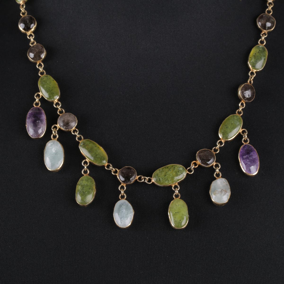 Agate Drippy Necklace | Multi-Stone Bid Necklace 3