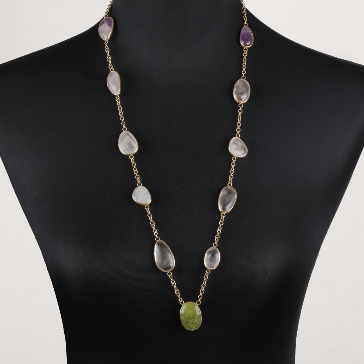Station Jade Necklace | Drippy Beaded Pendant 1