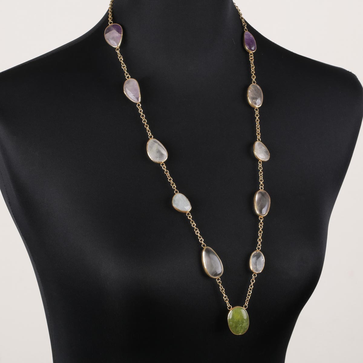 Station Jade Necklace | Drippy Beaded Pendant 2