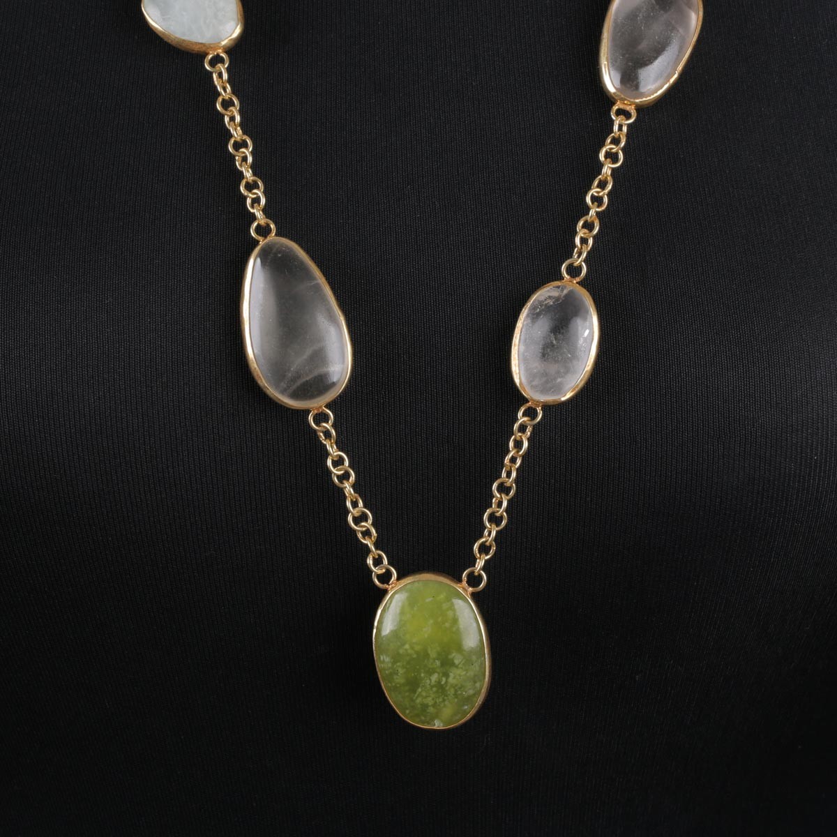Station Jade Necklace | Drippy Beaded Pendant 3