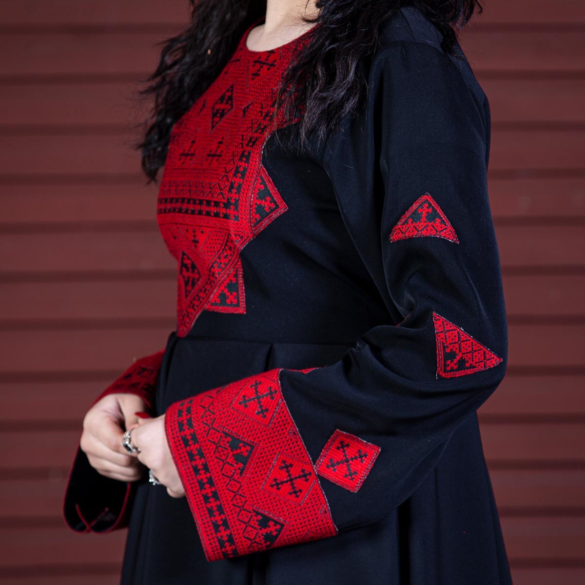 Black Balochi Embroidered Dress 3