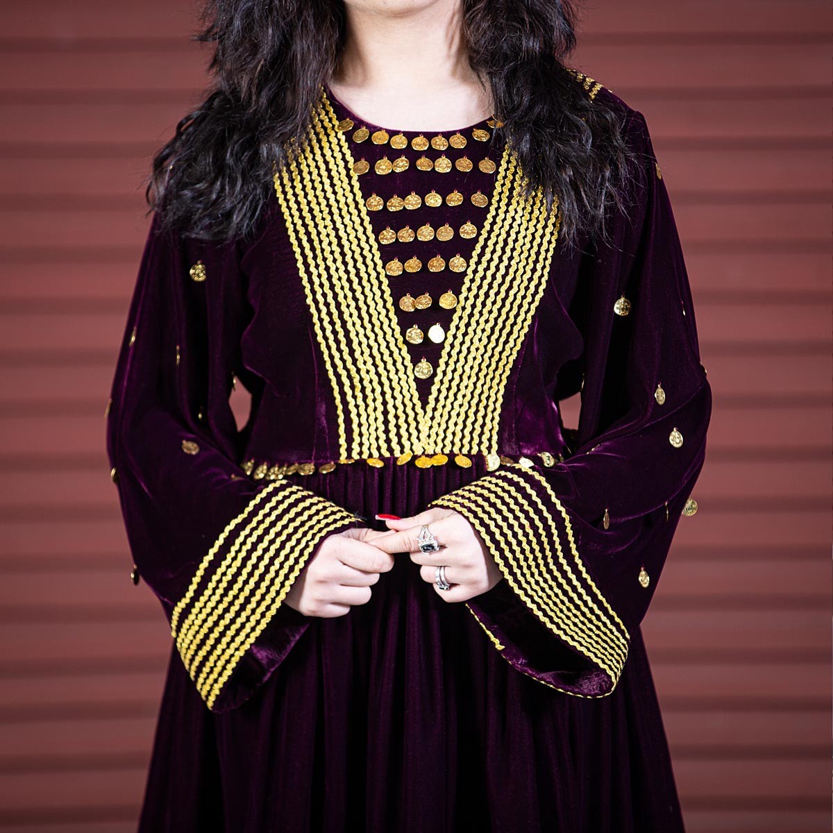 Black Pleated Party Wear Frock | Velvet Cherma Embroidered Short Frock 2