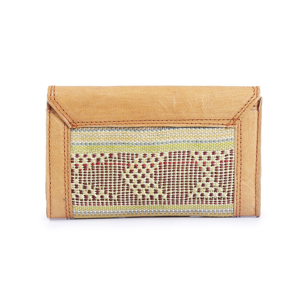 Leather Clutch Hand Purse | Cream Envelope Handbag 3