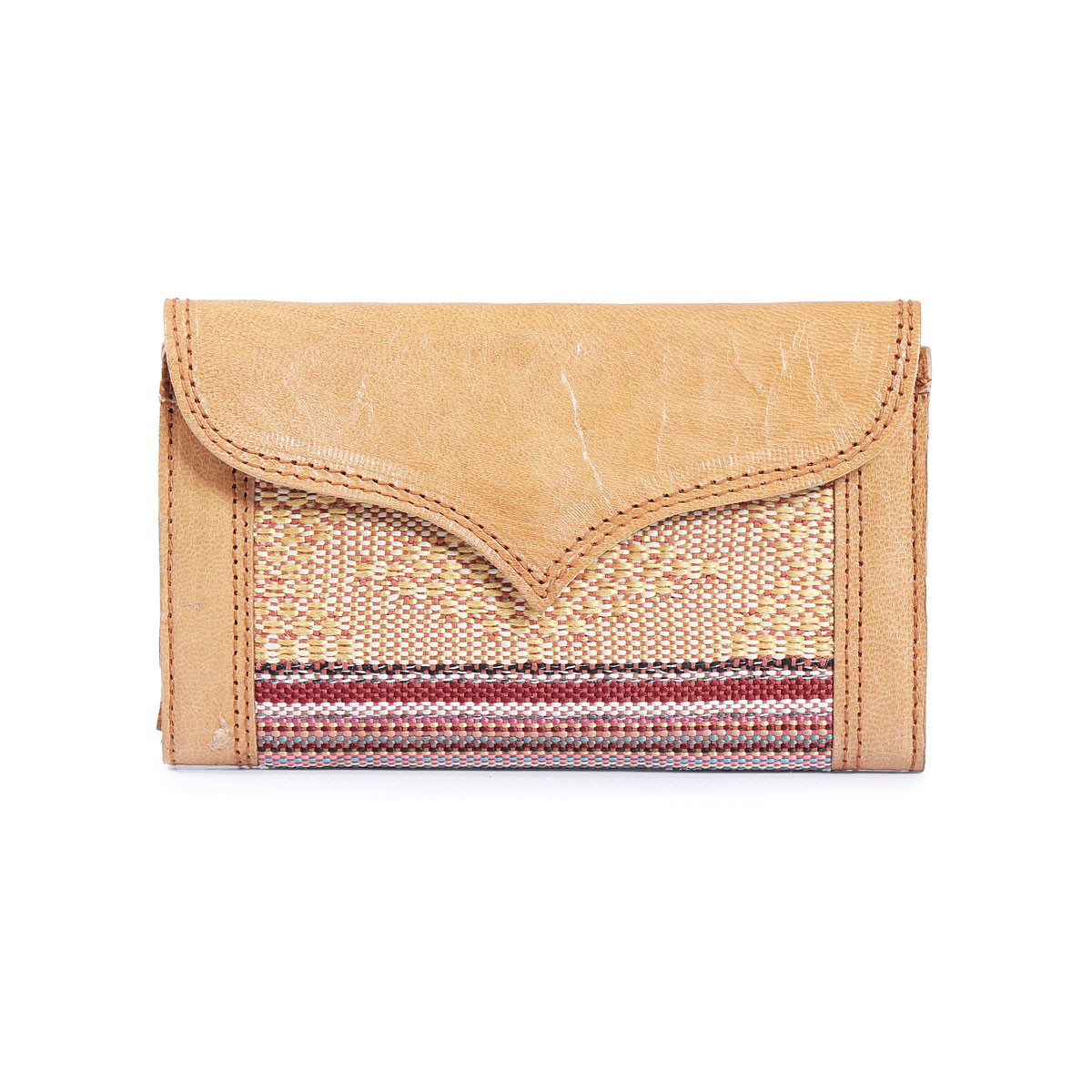 Leather Envelope Hand Purse | Cream Clutch Handbag 1