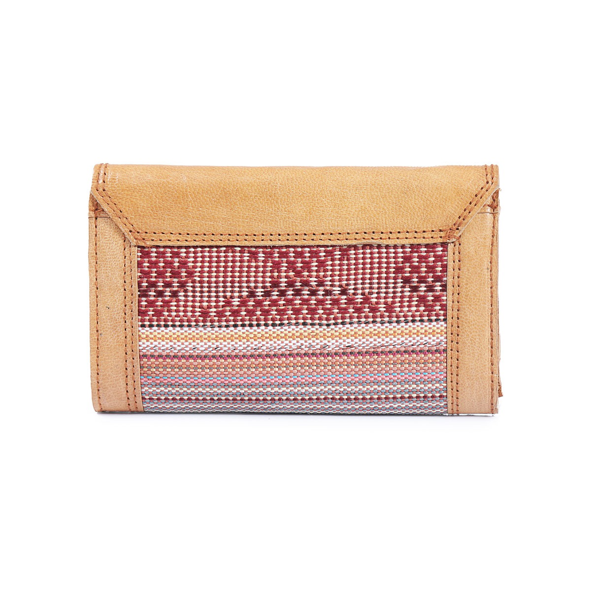 Leather Envelope Hand Purse | Cream Clutch Handbag 3