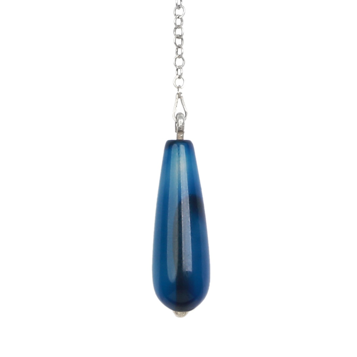 Lapis Lazuli Pear Drop Necklace | Sterling Silver Drop Lariat Locket 2