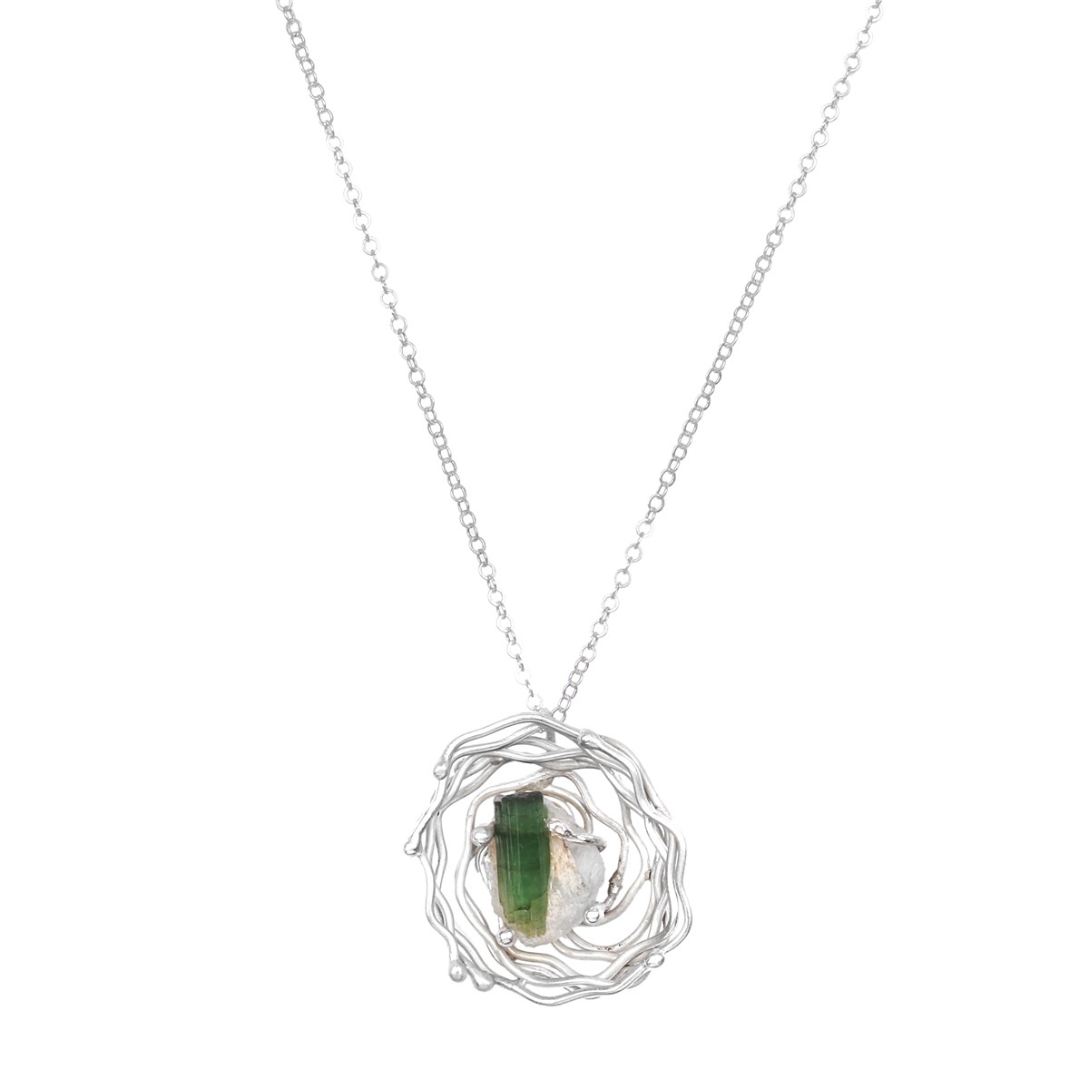 Green Emerald Stone Necklace 1