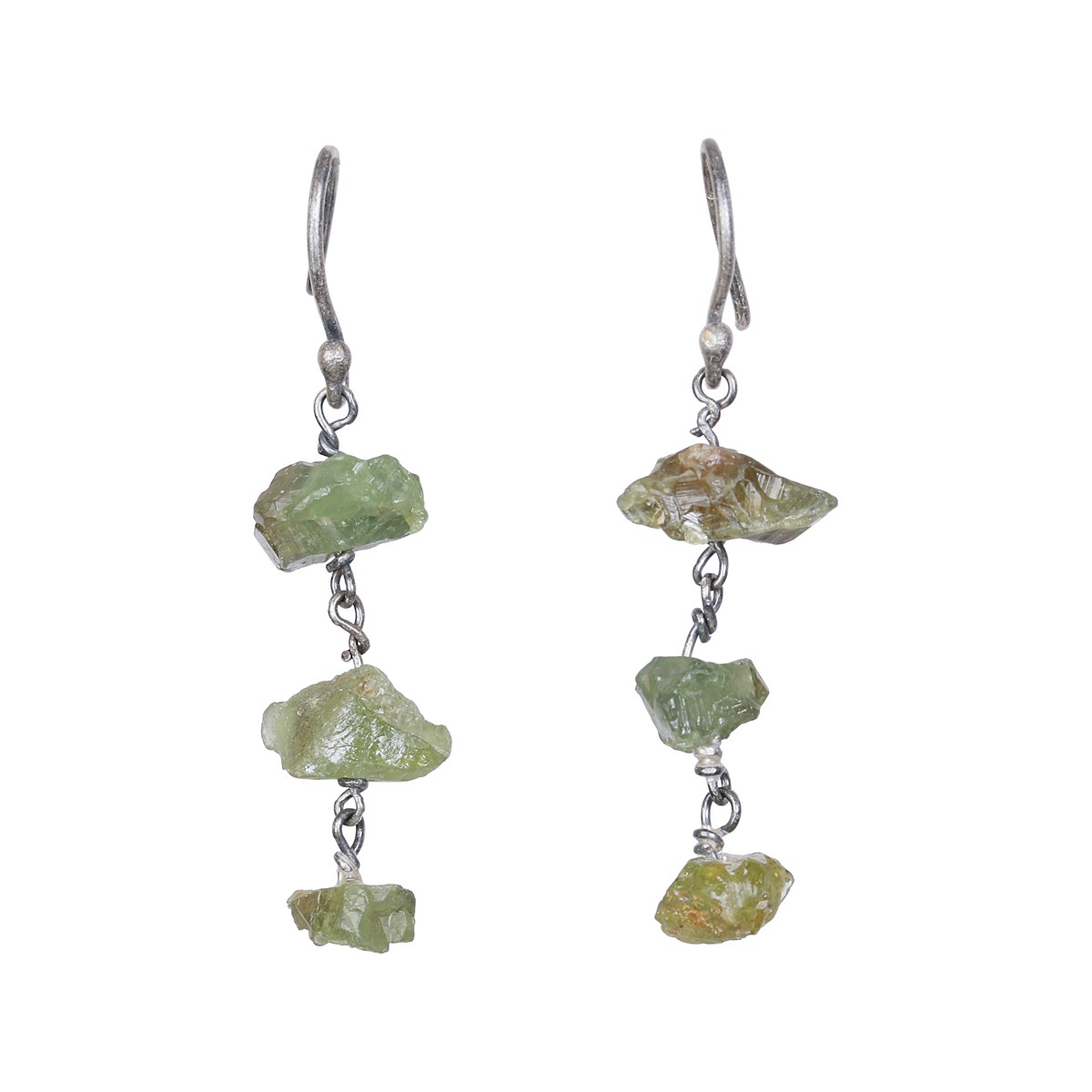 Green Jewelry Set | Sterling Silver Pendant & Earrings 3