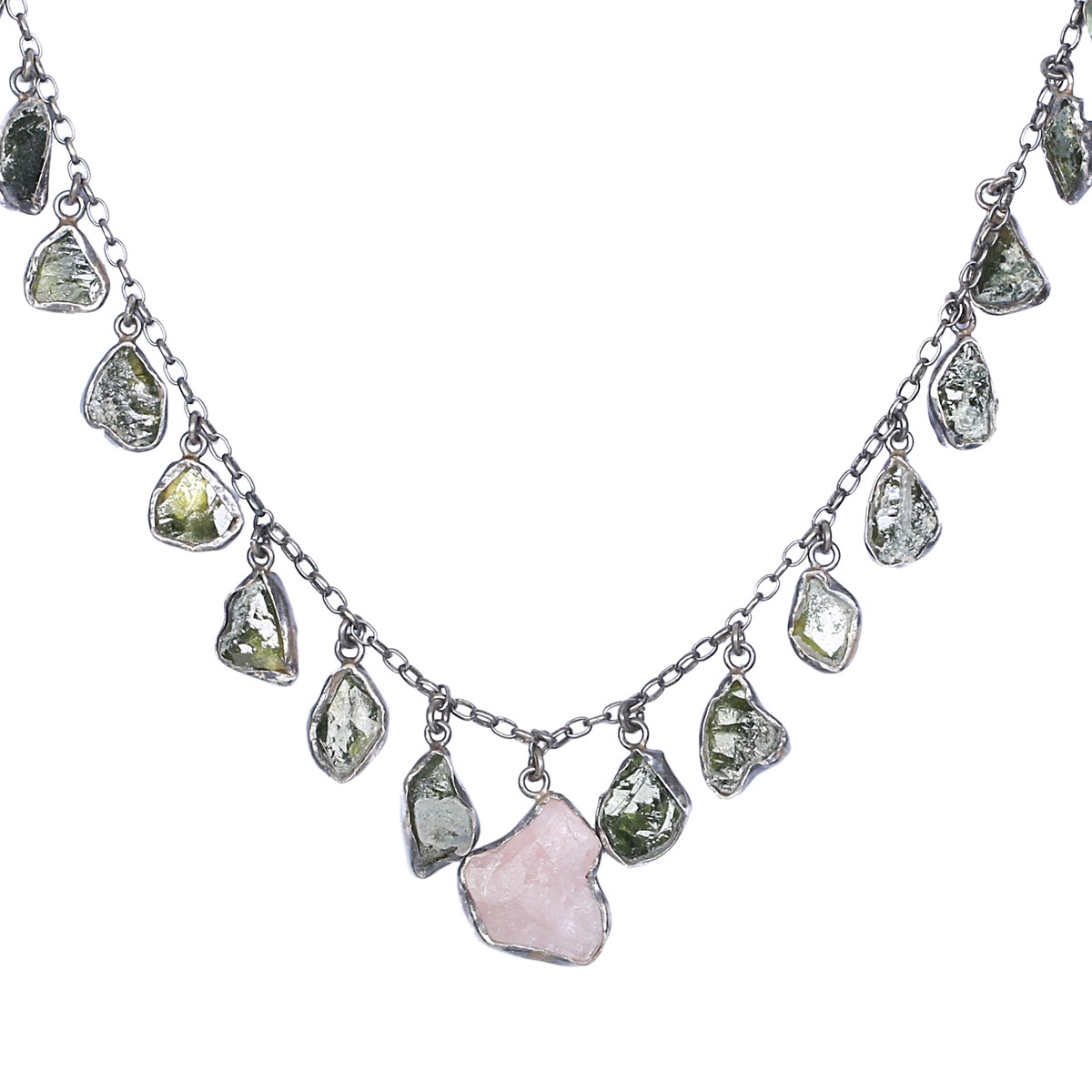 Beruj Stone Charm Necklace | Sterling Silver Gemstone Necklace 2