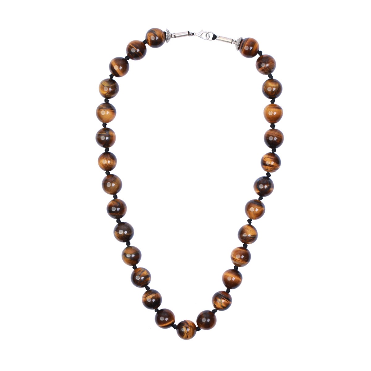 Brown Tiger Eye Beaded Jewelry Design | Sterling Silver Necklace, Earrings & Bracelet 2