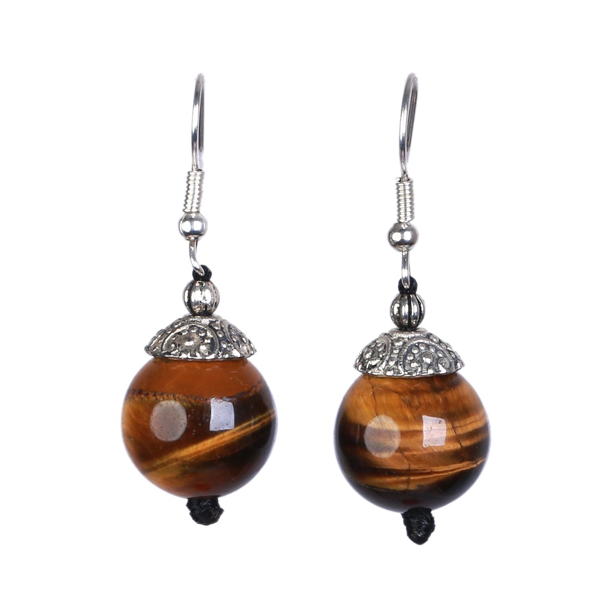 Brown Tiger Eye Beaded Jewelry Design | Sterling Silver Necklace, Earrings & Bracelet 3