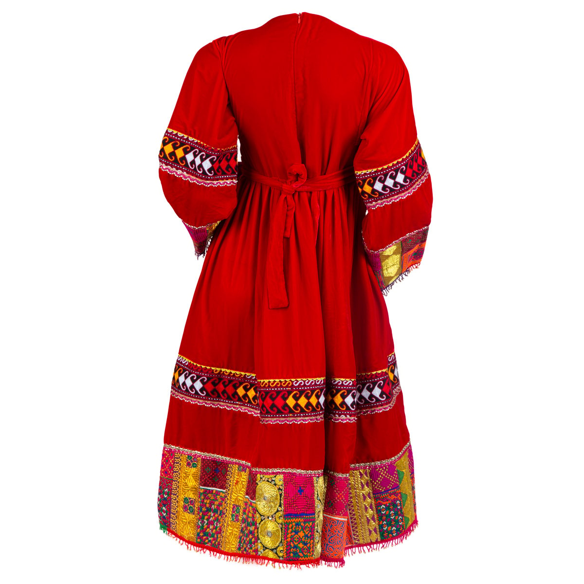 Fancy Pauli Design Red Velvet Dress | Gande Afghani 3
