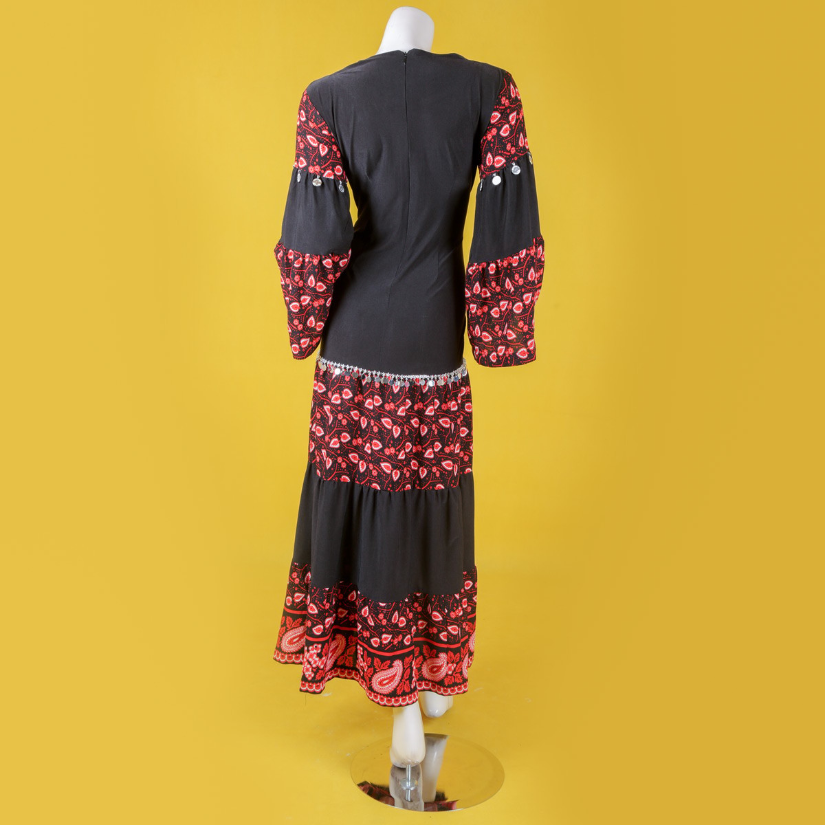 Black Hazaragi Embroidered Long Dress | Gol Negar Prarie Skirt Casual Wear Maxi 3