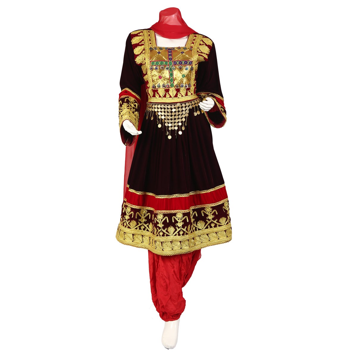 Full Mazari Embroidered Handmade Dress 1