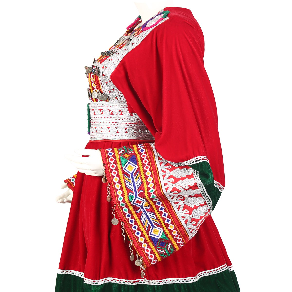 Bamyani Design Handmade Red Afghan Kuchi Dress 4