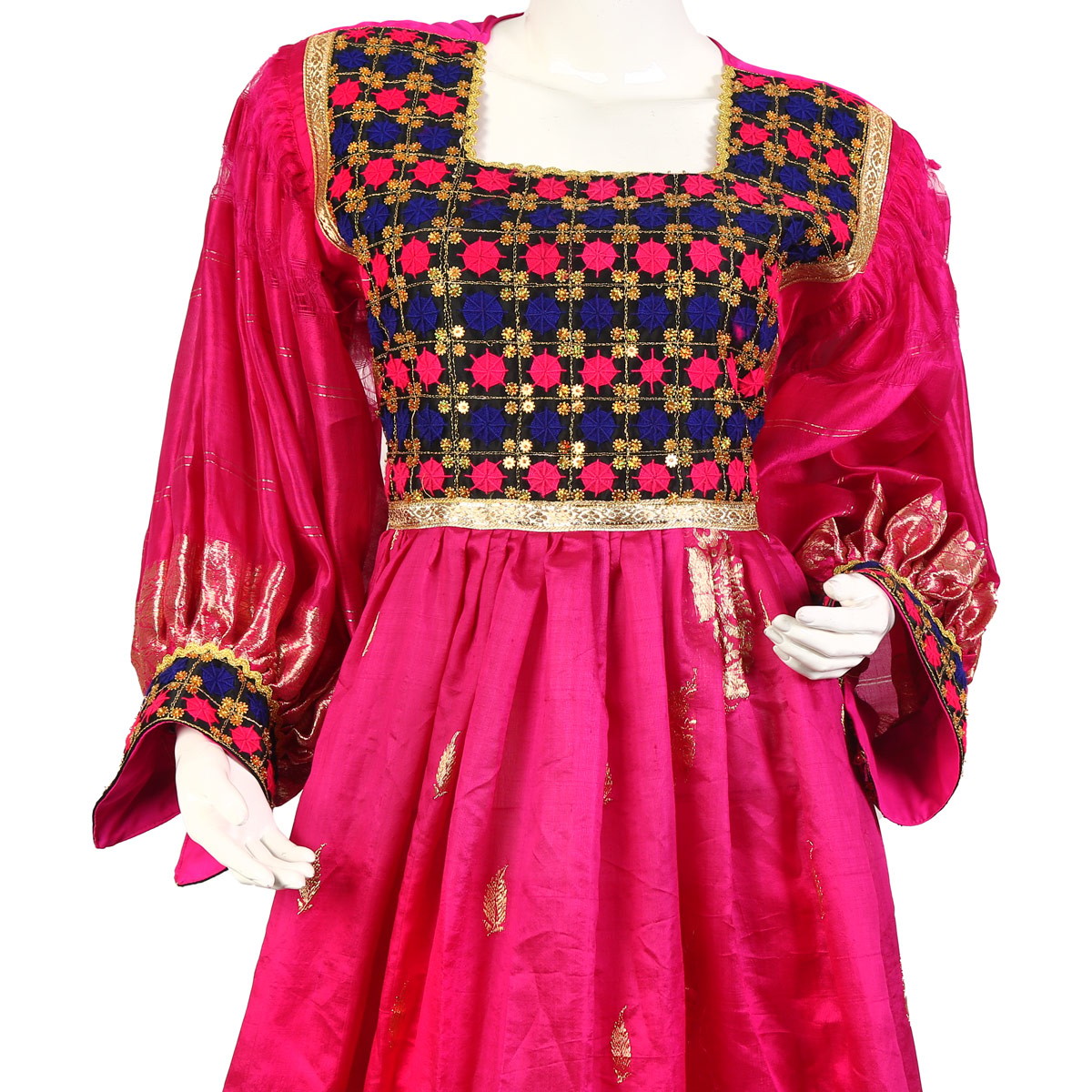 Pink Banarasi Handmade Afghan Kuchi Dress 3