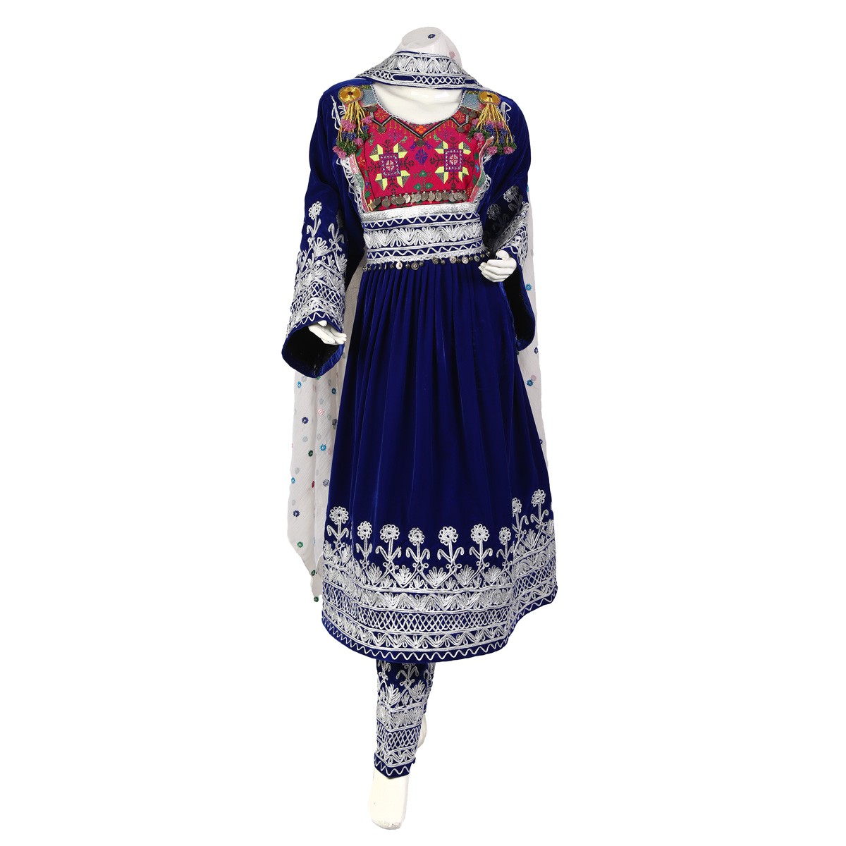 Hazaragi Style Blue Afghan Dress 1