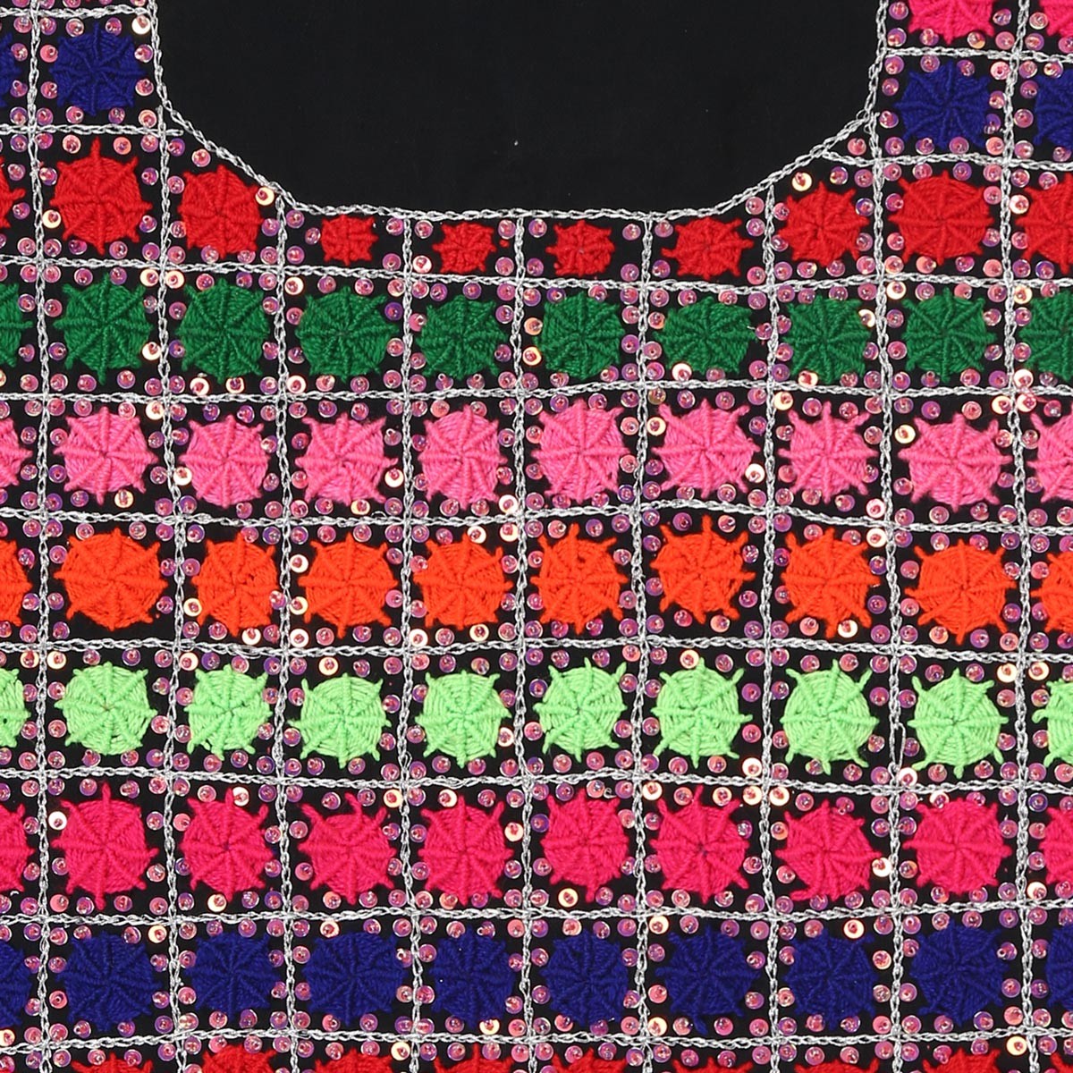 Multi-Color Handmade Embroidered Dress Patch 2