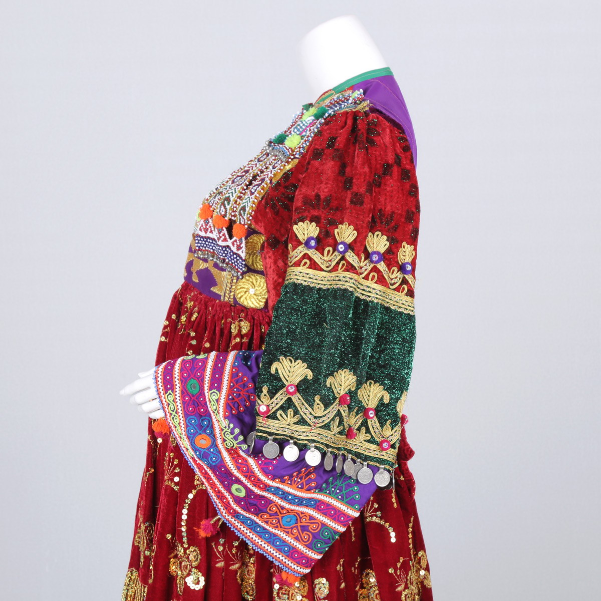 Red Pleated Kochi Design Bridal Wear| Cherma Embroidered Party Wear 4