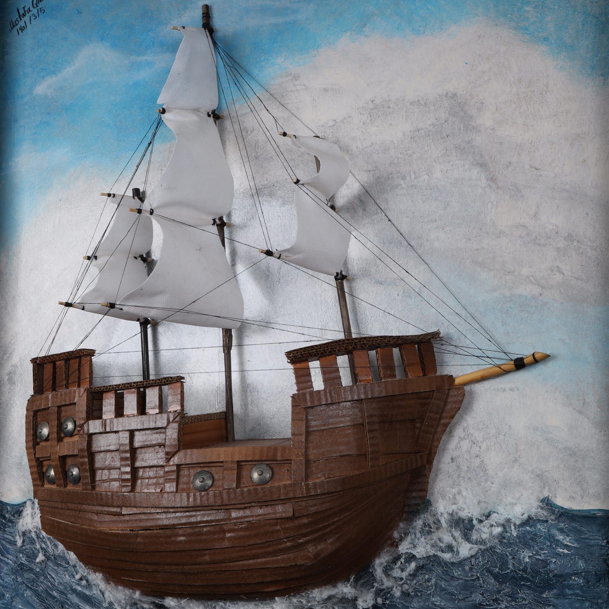 Ancient Ship in the Sea Artwork | Pirate Ship 3D Artwork 1