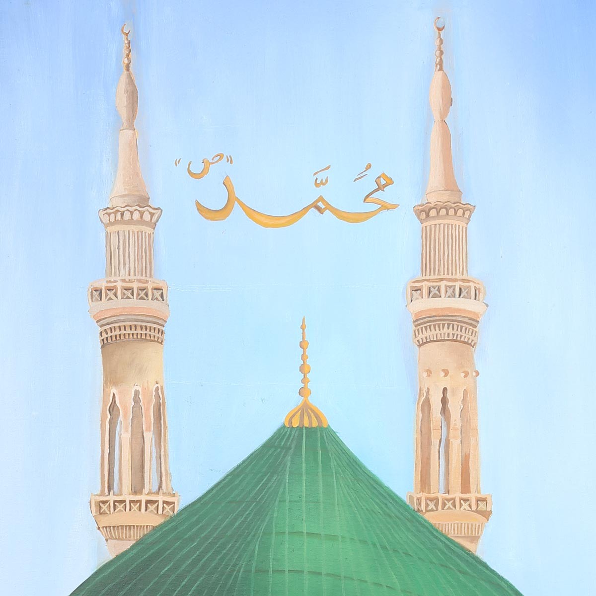 Madina Munawara Artwork| Masjid Al Nabawi Shrine Oil Color Painting 2