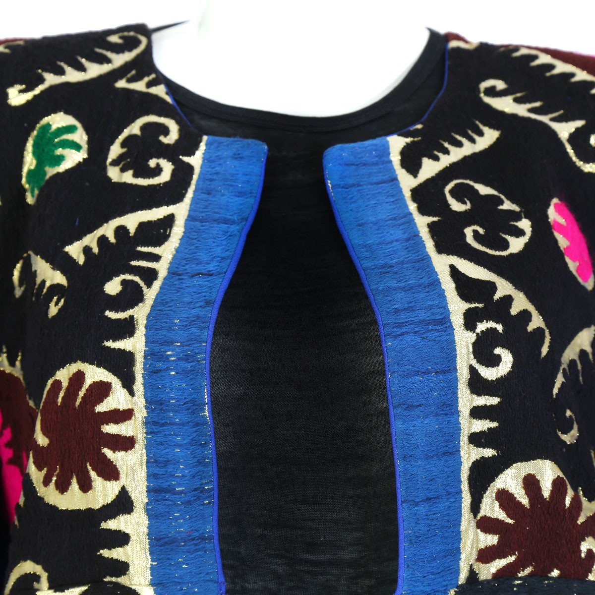 Afghan Blue Crepe Long Dress 2