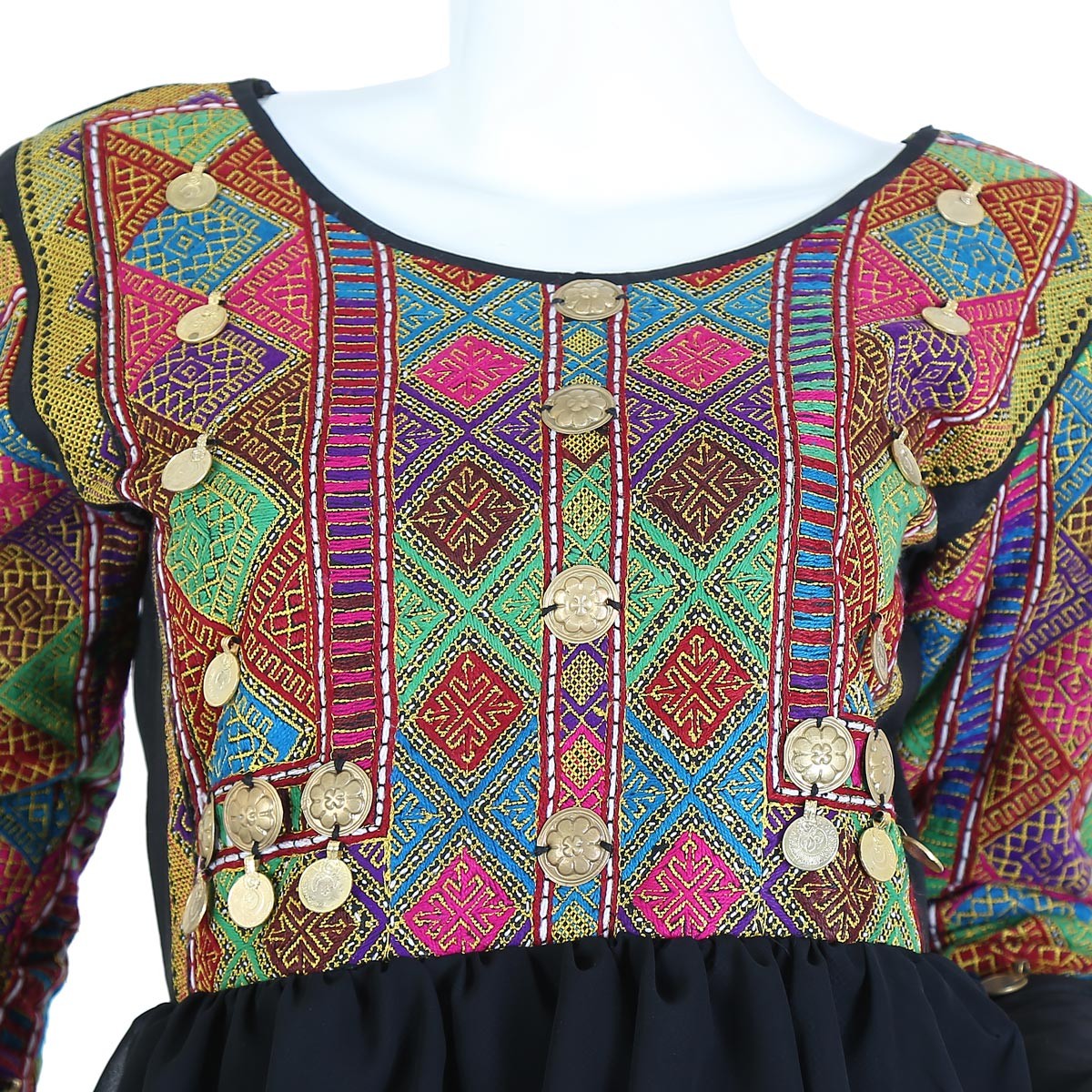 Afghan Jarjet Fabric Long Dress 2