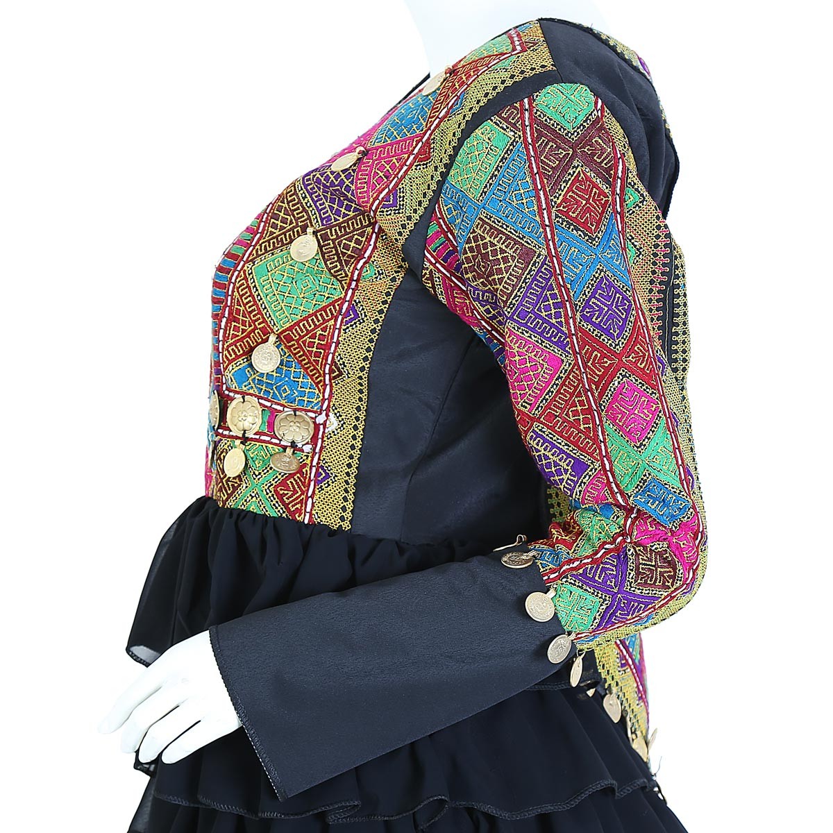 Afghan Jarjet Fabric Long Dress 3