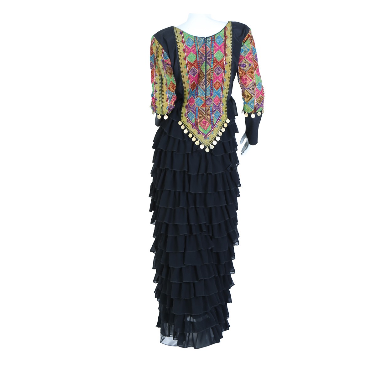 Afghan Jarjet Fabric Long Dress 4