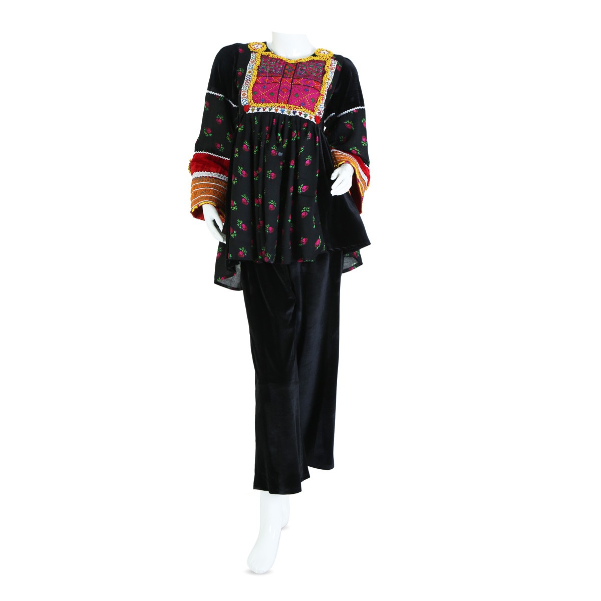 Afghan Short Dress with Trousers 1