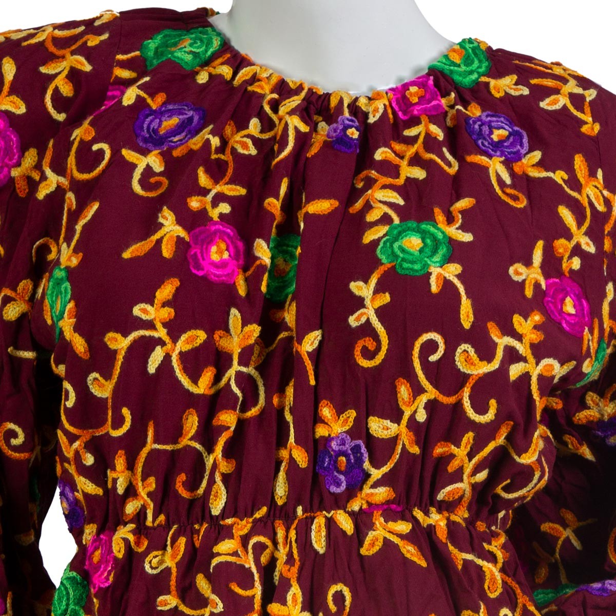 Cherma Embroidered Short Dress | Cotton Floral Stitched Frock 2