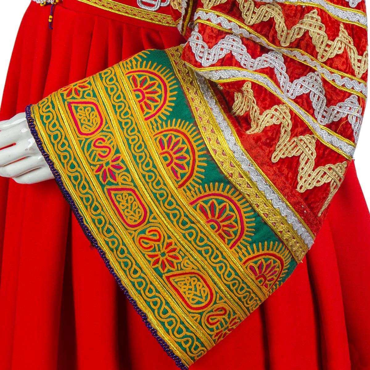 Bridal Embroidered Dress | Red Wedding Bridal Outfit 4