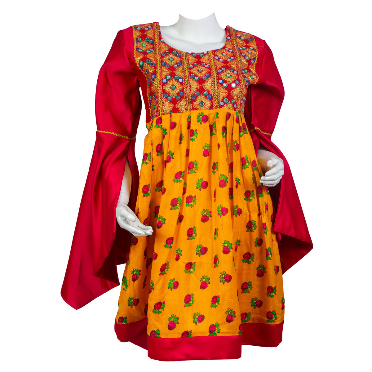 Fancy Gulnegar Party Dress | Hand Embroidered Short Frock 1