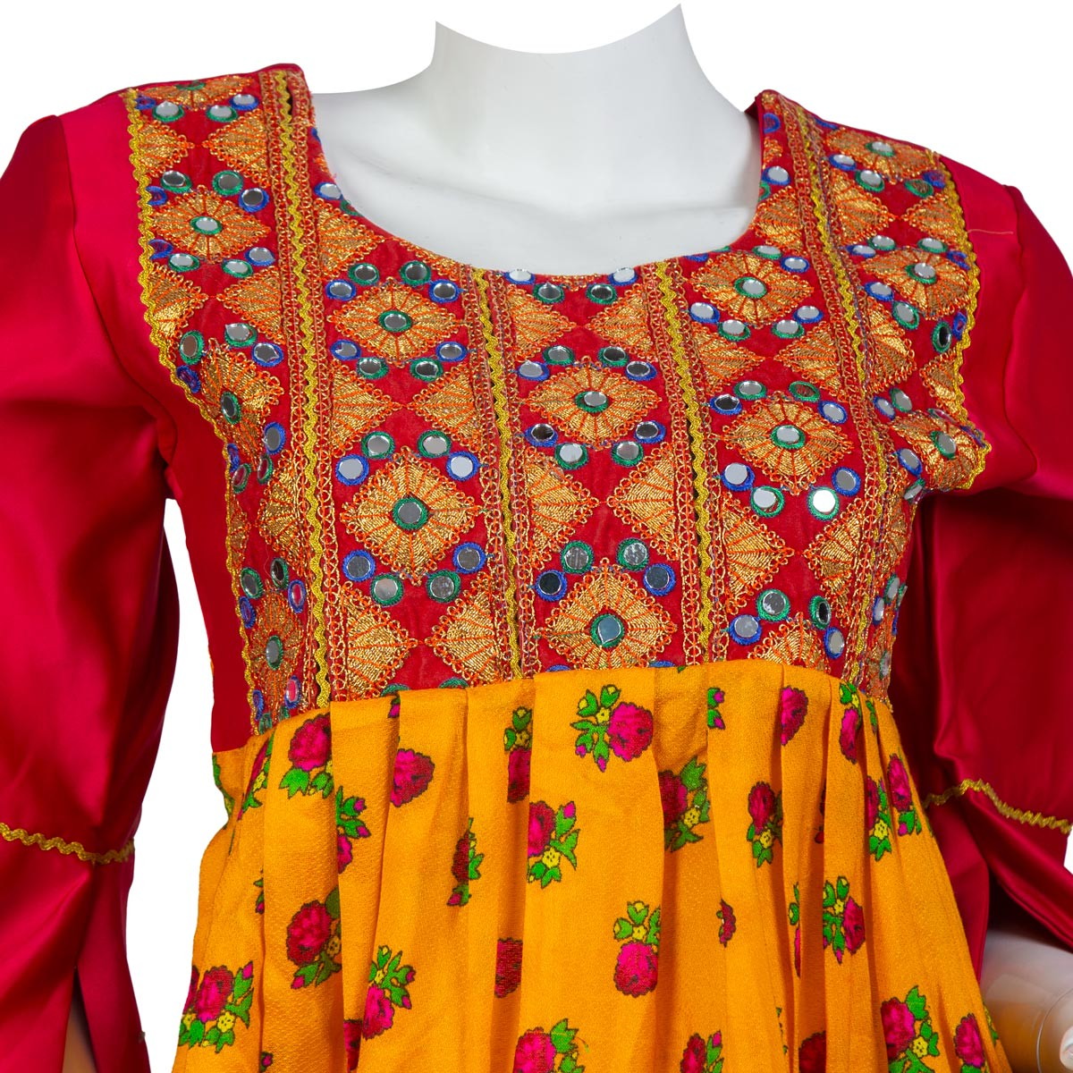 Fancy Gulnegar Party Dress | Hand Embroidered Short Frock 2