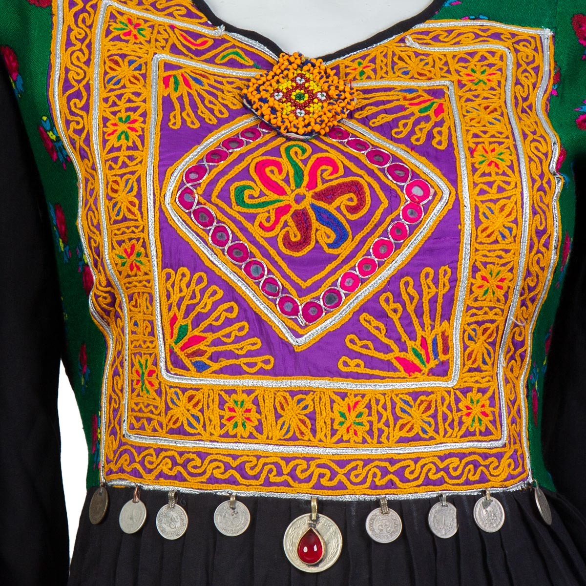 Black Embroidered Fancy Gown | Long Plated Cotton Frock 3